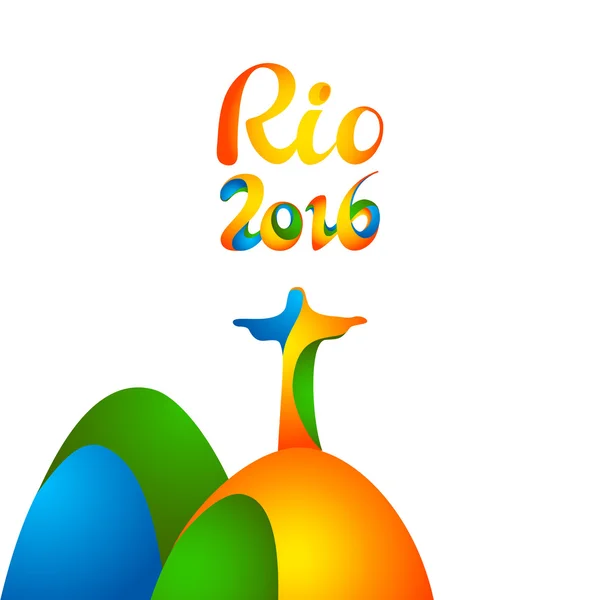 Firmare Rio giochi olimpici 2016 — Vettoriale Stock