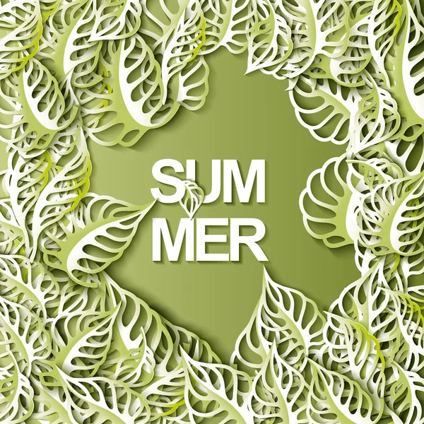 Yaprakları ile güzel tebrik kartı.