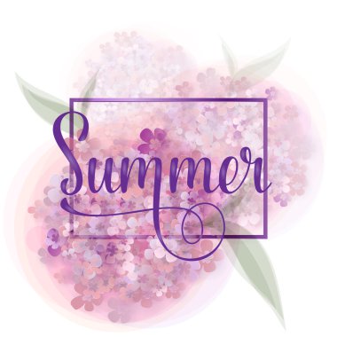 Vektör yaz dekoratif kurdele ile yazı