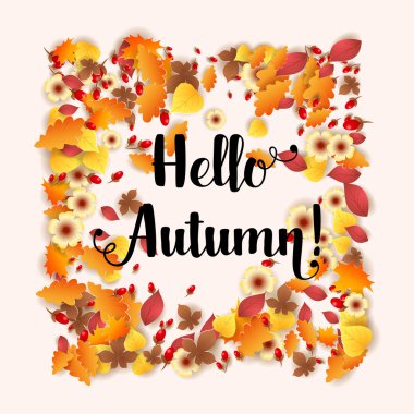 Merhaba sonbahar arkaplanı.