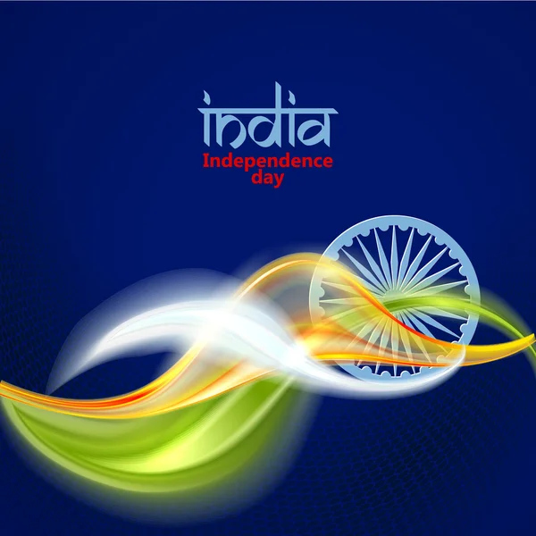 Indian Independence Day Concept φόντο με τροχό Ashoka. — Διανυσματικό Αρχείο