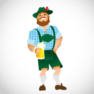 büyük bardak bira Bavyera adamla