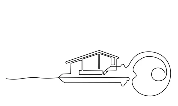 House Key Logo Vorlage vorhanden. Immobilien, Schlüssel, Haus — Stockvektor