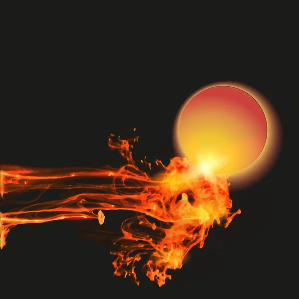 Fondo abstracto con fuego vectorial — Vector de stock