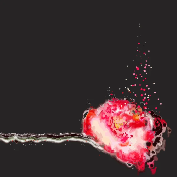 Grunge peinture fleurs . — Image vectorielle