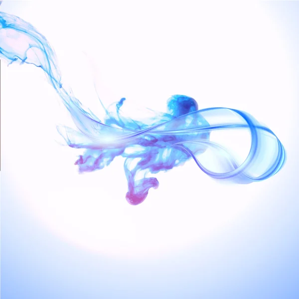 白い背景で隔離された抽象的な青い水のしぶき. — Stockový vektor