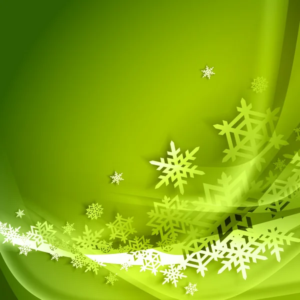 Fondo de invierno verde abstracto — Vector de stock