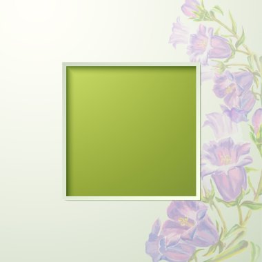 bahar çiçekleri davetiye şablon.