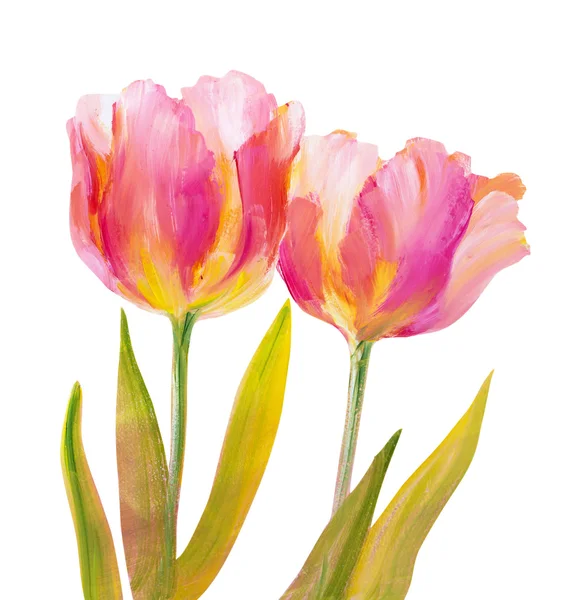 Vintage pink tulips. — Stock Photo, Image