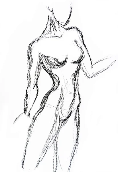 Femme torse Croquis — Photo