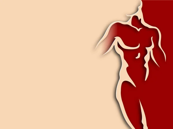 Torso del hombre . — Vector de stock