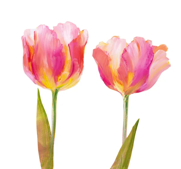 Vintage pink tulips. — Stock Photo, Image