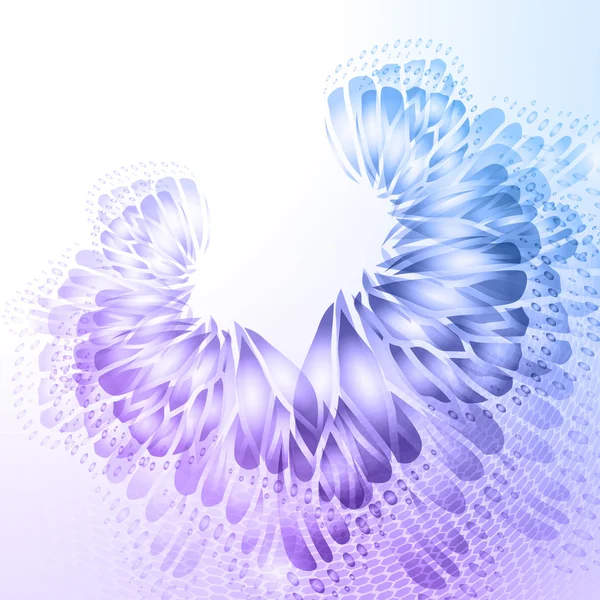 Abstract blue background with butterfly — Stock Vector