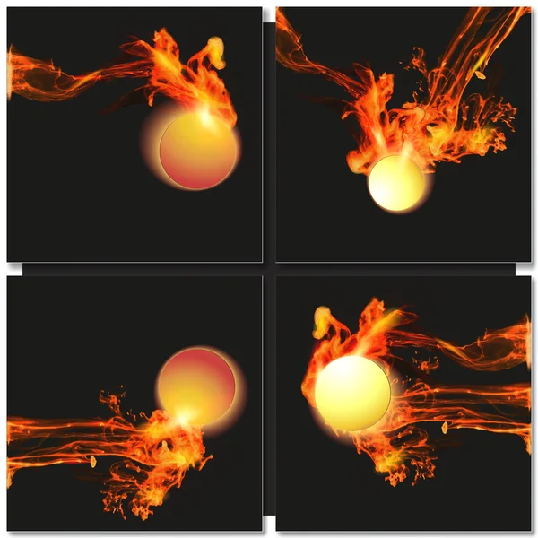 Fond abstrait de balle de feu — Image vectorielle