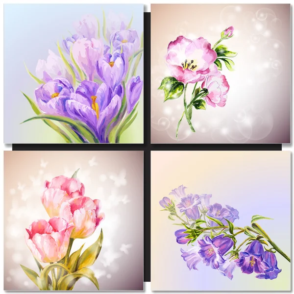 Fondo floral vectorial . — Vector de stock