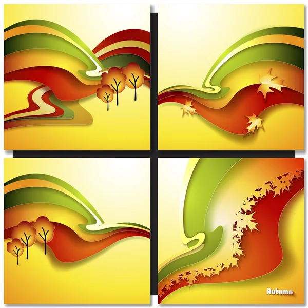 Autum blad Vector achtergrond — Stockvector