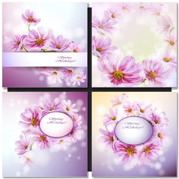 soyut çiçek kartı