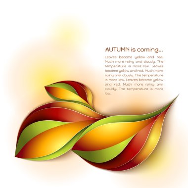 sonbahar tasarlamak vektör arka plan. portakal yaprağı