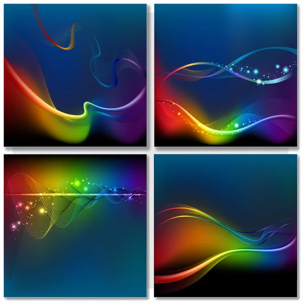 Abstract rainbow wave background — Stock Vector