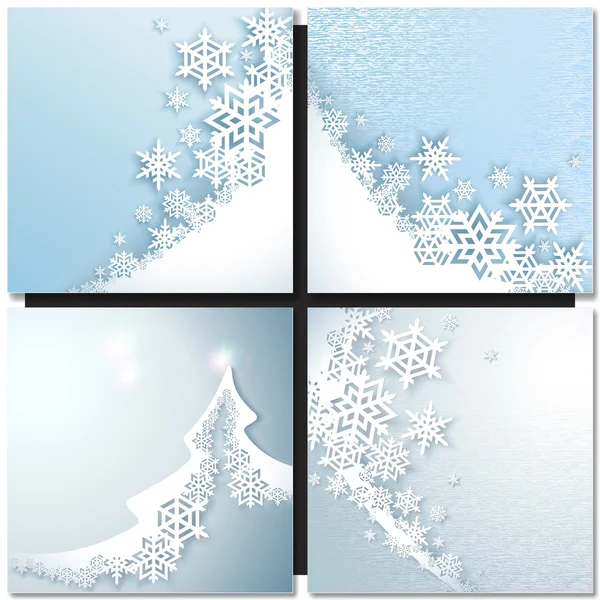 Abstract blue winter background — Stock Vector