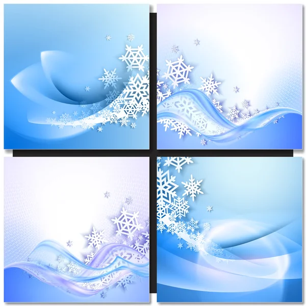 Abstrato azul fundo de inverno — Vetor de Stock