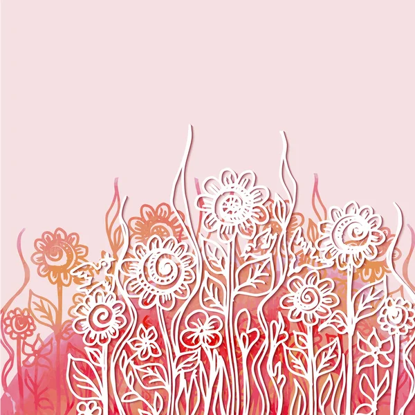 ベクトルの水彩ペイント花柄 — ストックベクタ