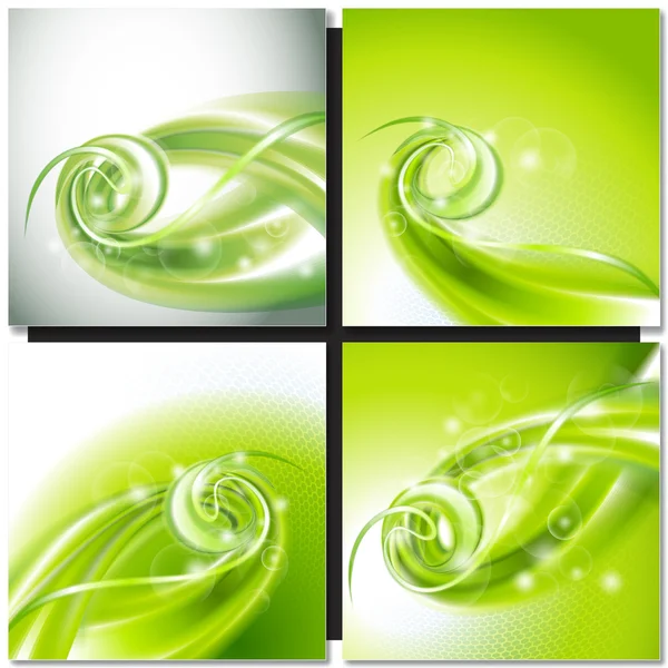 Abstract green swirl background — Stock Vector