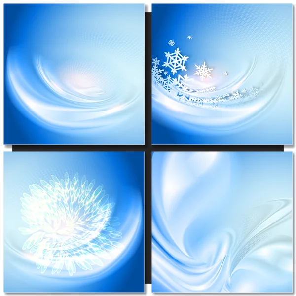 Abstrakte blaue Winter Hintergrund — Stockvektor