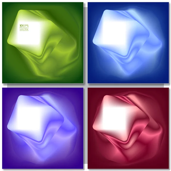 抽象多彩方形背景一套 — 图库矢量图片