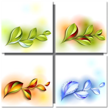 Renkli sonbahar yaprakları