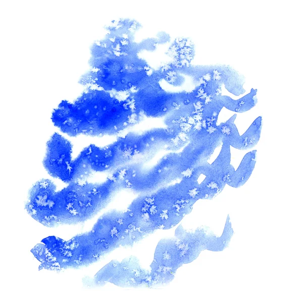 Blue christmas watercolor background — Stock Photo, Image