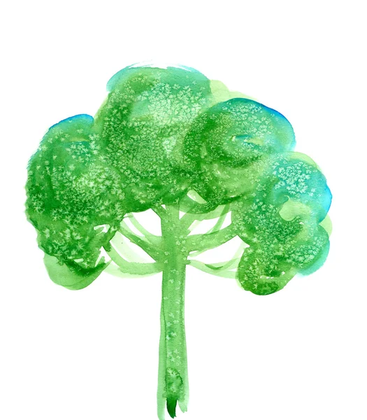 Ilustracja streszczenie stylizowane zielone drzewa — Zdjęcie stockowe