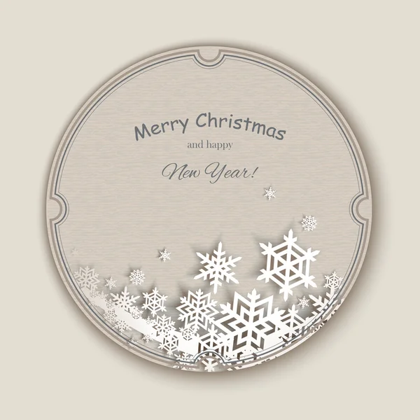 Navidad copos de nieve Greteeng Card — Vector de stock