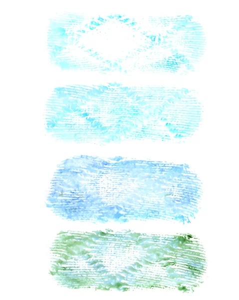 Aquarel vierkant kleurrijke achtergronden — Stockvector