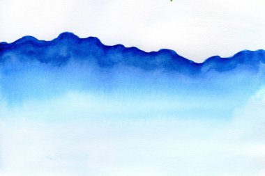 Sulu Boya yeşil şeritler kümesi