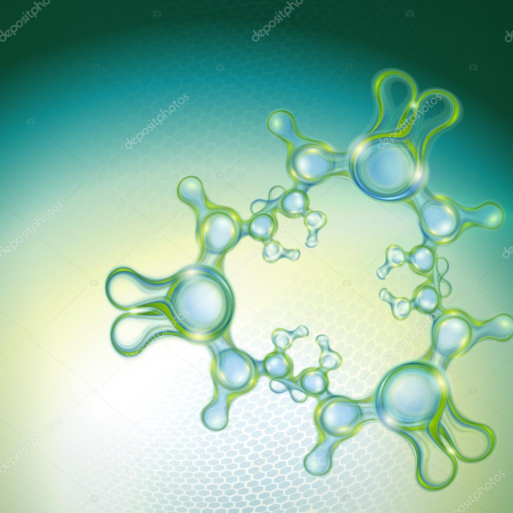 Abstract background with molecules