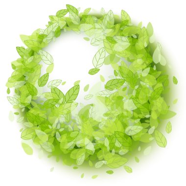 yeşil yaprakları çerçeve