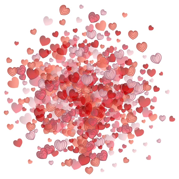 De dag van Valentijnskaarten vector achtergrond met hart — Stockvector