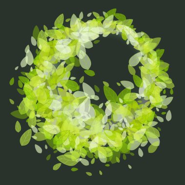 yeşil yaprakları çerçeve