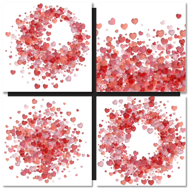 De dag van Valentijnskaarten vector achtergrond met hart — Stockvector