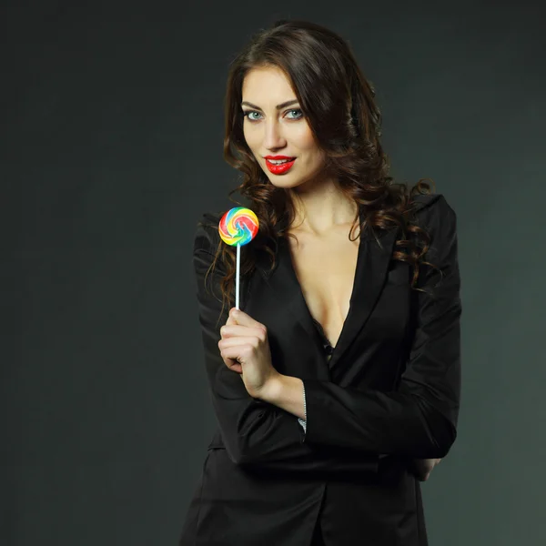 Seksi kıza lolipop — Stok fotoğraf