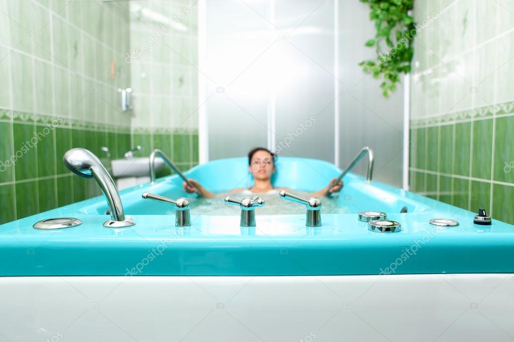 girl and a hydro massage