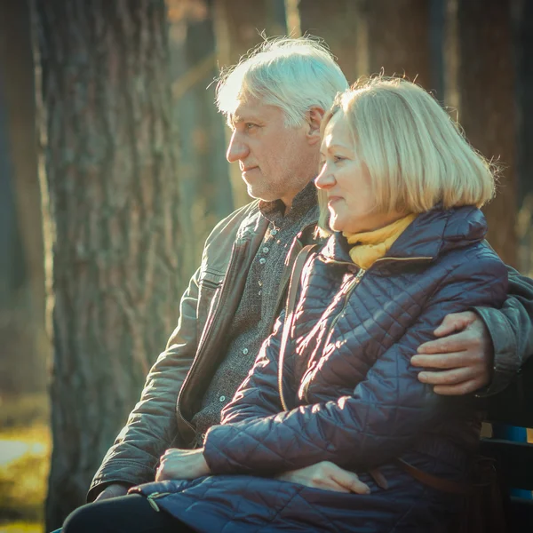 Portrait of beautiful elderly couple — Stock Photo, Image