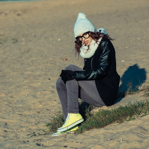 Sad girl in depression — Stock Photo, Image