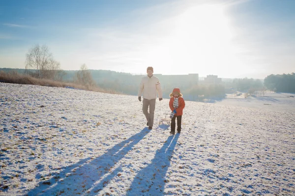 Dad and son having fun — Stock Photo, Image