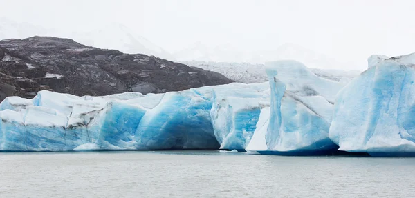 Glaciar panorama cinzento — Fotografia de Stock
