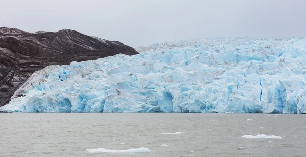 Glaciar panorama cinzento — Fotografia de Stock