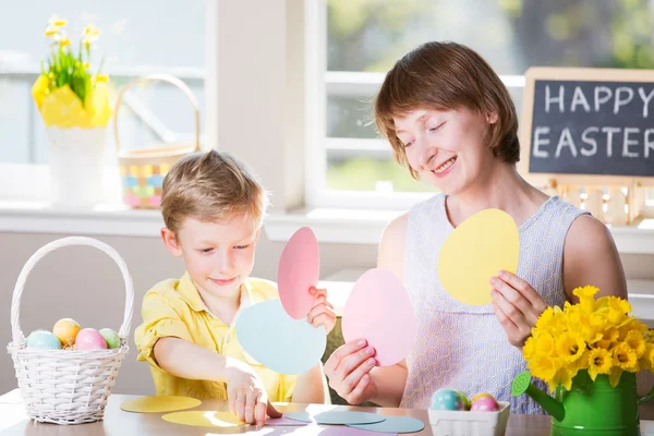 Family easter time — Stock Photo, Image