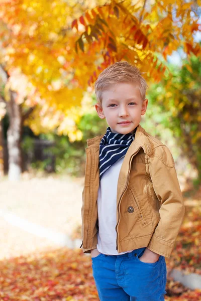 Niño en tiempo de otoño — Foto de Stock