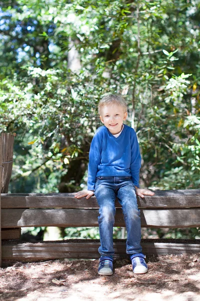 Niño en el bosque —  Fotos de Stock